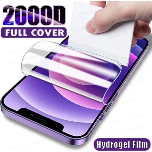 3-1Pcs Full Cover Hydrogel Film For iPhone 11 12 Pro Max Screen Protector on iPhone Xr X Xs Max 7 8 6 6s Plus 12 Mini Not Glass