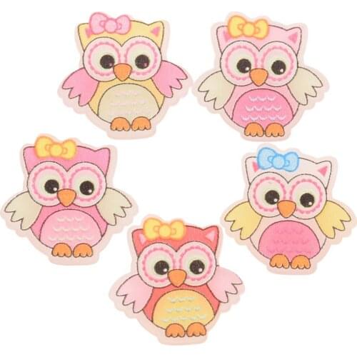500PCS Small Cartoon Owl Accessories Fashion Supplies for Hair Accessories Center Making Embellishments DIY Headwrap