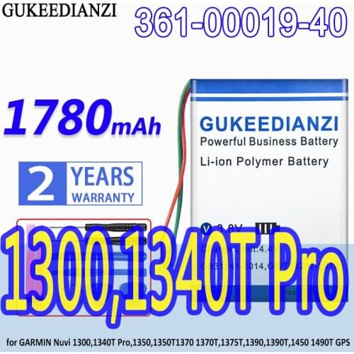 GUKEEDIANZI High Battery 361-00019-40 1780mAh For GARMIN Nuvi 1300,1340T Pro,1350,1350T 1370 1370T,1375T,1390,1390T,1450