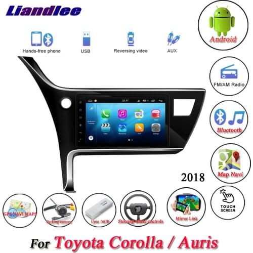 Car Radio GPS Navigation Android Multimedia System For Toyota Corolla/Auris 2018 Stereo HD Screen DVR Driving Video Recorder