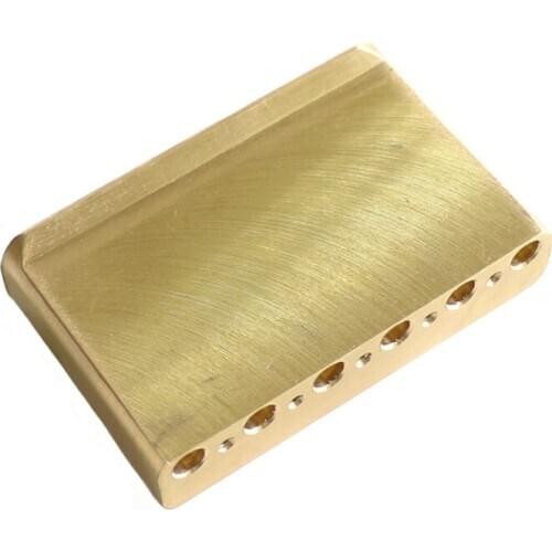Full size solid brass guitar bridge tremolo block for 54mm string spacing strat guitars