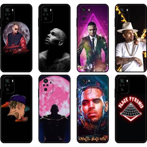 Black tpu Case For Xiaomi Redmi 9T Case Redmi Note 9T Note 10 5G 4G Pro 10S Case Singer Chris Brown