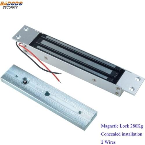 DC12V electromagnetic lock 280Kg 600Lbs electric magnetic lock concealed Embedded installation for single glass door