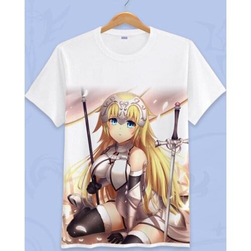 Fate Grand Order Cosplay T Shirt Mash Kyrielight Joan of Arc Summer T-Shirts Japanese Anime Cartoon Top Tee Cosplay Costume
