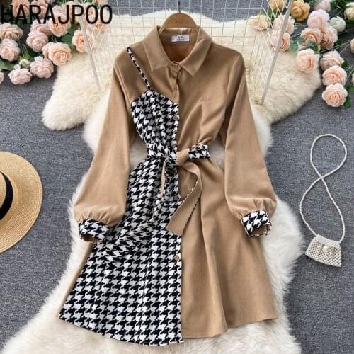 Модные платья в клетку Harajpoo China At AliExpress
