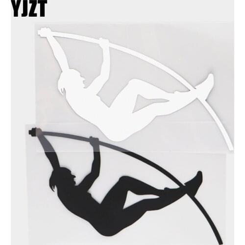 YJZT 17.9×11.2CM Personalized High Jumper Pattern Vinyl Decal Car Sticker Black/Silver 20A-0289