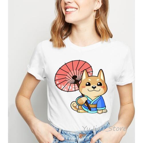Harajuku kawaii clothes Japanese cat animal print t-shirt women funny t shirts femme korean style vogue tshirt camiseta mujer