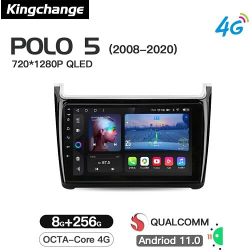 Kingchange Android 11 Auto Radio Car Multimedia Player Stereo For Volkswagen POLO 5 2008 - 2020 GPS Wifi DSP Navigation