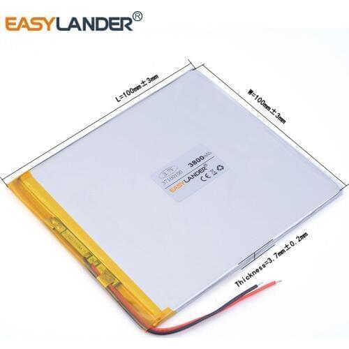 Best battery brand 1PCS free shipping Polymer battery capacity Tablet PC 37100100 4500mah For Power mobile Power bank,e-book