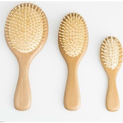 Natural Wooden Massage Hairbrush Comb Scalp Health Care Paddle Brush Massage Comb Paddle Brush Antistatic Combanti-static