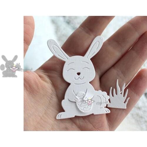 Mmao Crafts Metal Steel Cutting Dies Rabbit egg grass decoration Stencil For DIY Scrapbooking Paper/photo Cards Embossing Dies