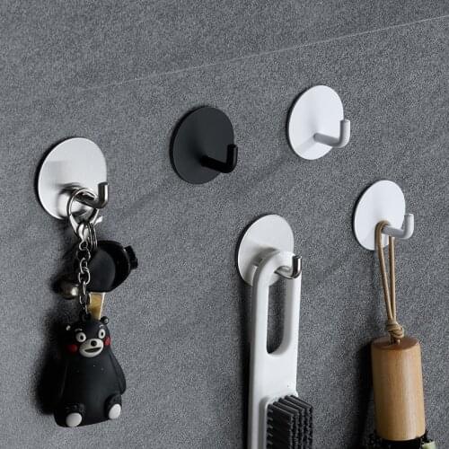304 Stainless Steel Wall Hook Storage Hanger Self-adhesive Towel Key Umbrella Hanger Hook Non-slip Hook Small Pendant