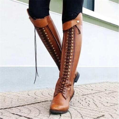 Riding Horse Knee High Rider Shoes Equestrian Long Bootcut Winter Warm Cowgirl Boots Western Mountain Motorcycle Booties Women