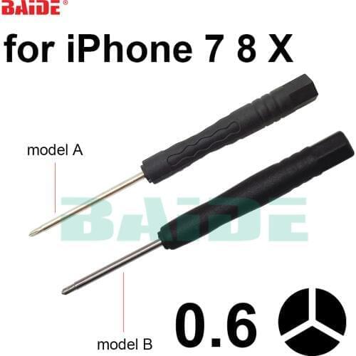 New 0.6Y Mini Screwdriver , 0.6 Y Black Screwdrivers Key Repair Tool for iPhone 7 7Plus i7 8 X Open Tools 1000pcs/lot
