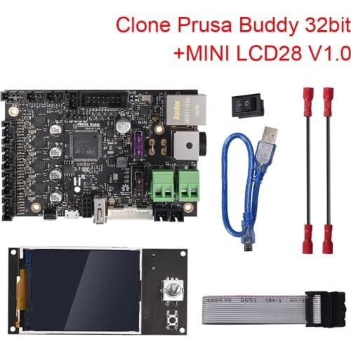 Clone Prusa MINI Buddy Control Board Integrated TMC2209 Driver+MINI LCD28 V1.0+Switch 3D Printer Parts For Prusa MINI Printer