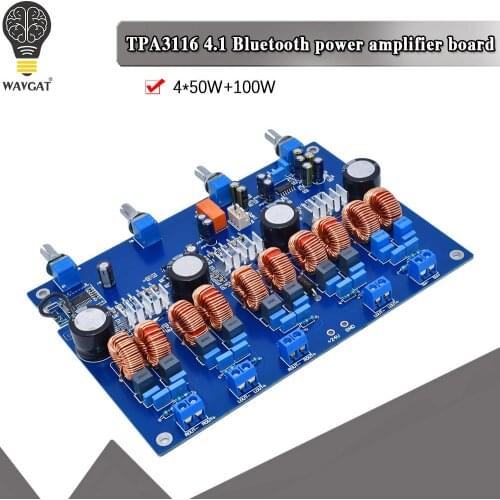 Bluetooth high power Class D amplifier board TPA3116 Bluetooth amplifier board 50W* 4+100W TPA3116D2