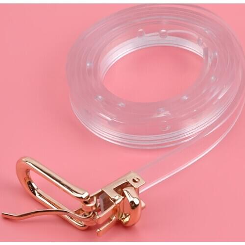 Transparent Waistband Invisible Punk Waist Belt Fashion Transparent Pin Buckle Wide Waist Bands Apparel Accessories