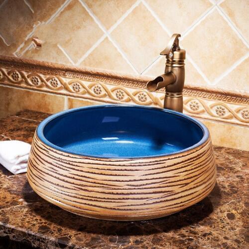 Countertop Ceramic bathroom sink porcelain ceramic wash basin