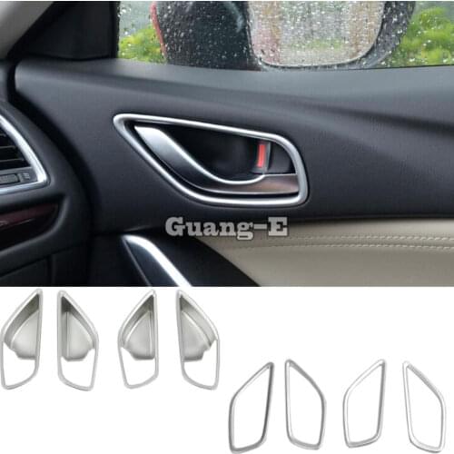 Car Body styling Cover Sticker Trim Door Inner Handle Bowl Frame For Mazda6 Mazda 6 Atenza 2017 2018 2019