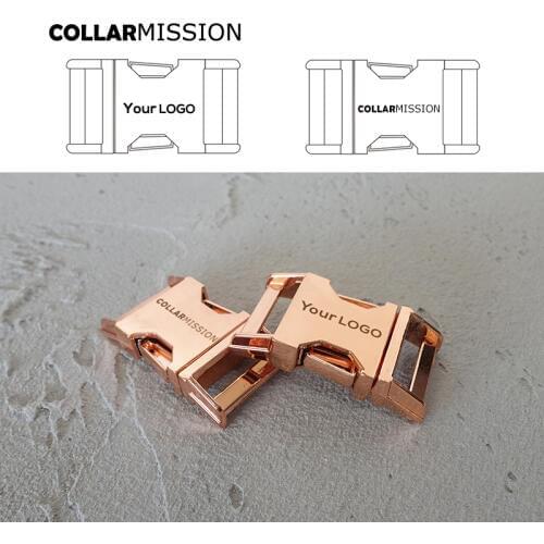 10pcs/lot Engraved buckle, We provide laser engraving service customize LOGO 20mm rose golden CK20M