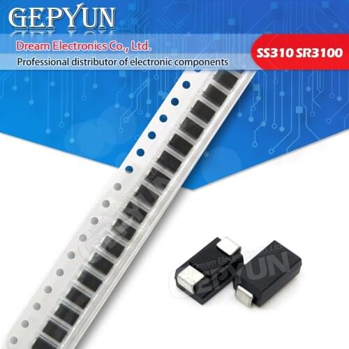 100PCS SS310 SMD SR310 Schottky Barrier Rectifier Diode 3A 100V DO-214AC SMA