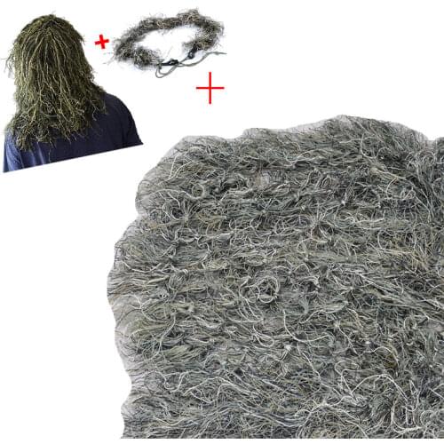 31.5 x 35.4 inch Ghillie Suit Desert Durable Breathable Mesh Lining Hunting Camouflage Sniper Suit Scouting Woodland Sniper Set