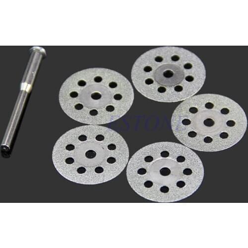 5PCS Mini Sharp 22mm Tools With A Rod Rotary Diamond Cutting Discs Disks