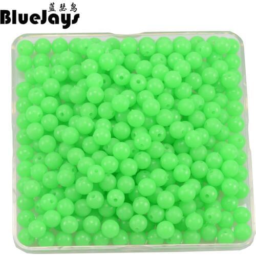 New arrived 500pcs/lot Luminous Beads 3mm 4mm 5mm 6mm Luminous Block Pearl Fishing Lure Accessoires Fishing Tackle free shipping