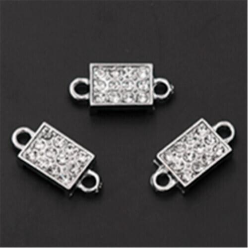 6pcs Silver Plated Handmade Rhinestone Buddhist Incense Burner Glamour Necklace DIY Religion Earrings Metal Jewelry Pendant A989