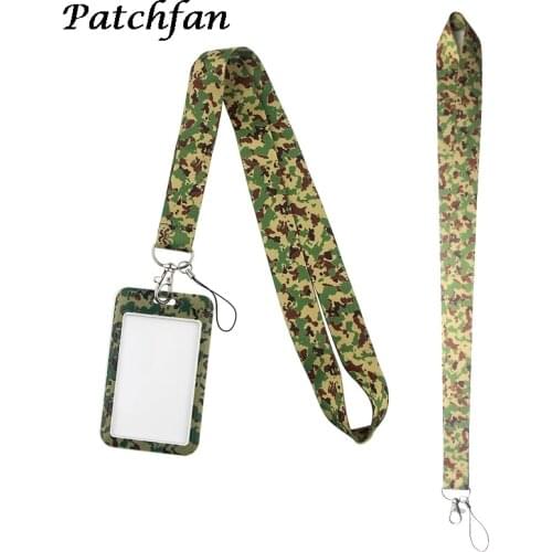 AD423 Patchfan Fashion Camouflage Hard Staff Identification Name Badge ID Card Access Exhibition Card With Lanyards
