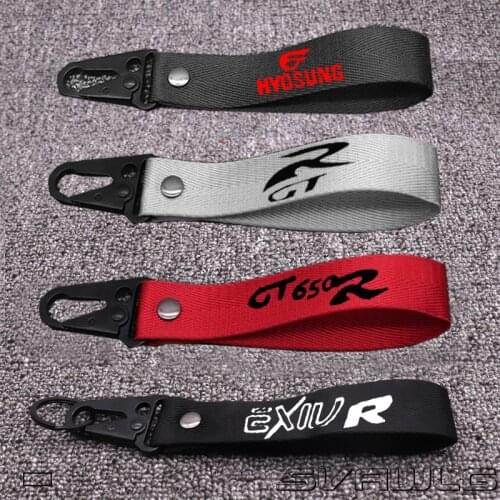 Motorcycle 3D Key Holder Chain Keychain for HYOSUNG GT650R GT250R EXIVR Motocross Strap Key Ring Keyring