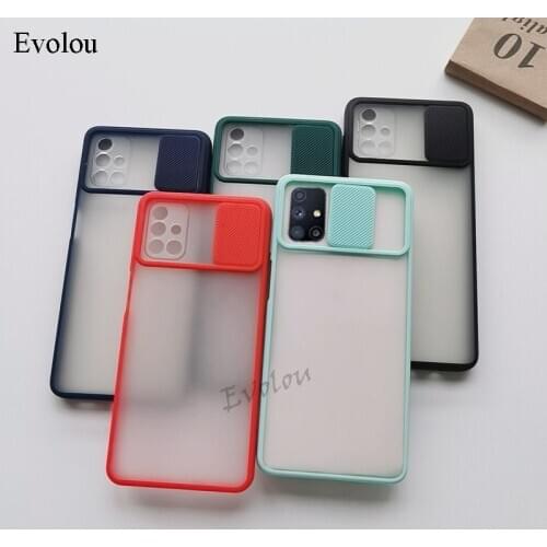 For Samsung Galaxy M51 Case Slide Camera Lens Protection Phone Cover Case For Samsung Galaxy M51 M515F-DSN Back Cover Capa