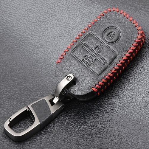 VCiiC Genuine Leather Smart Key Case Cover For Kia KX3/KX5/K3S/RIO/Ceed/Cerato/Optima/K5/Sportage QL KX5 /Sorento Car Styling
