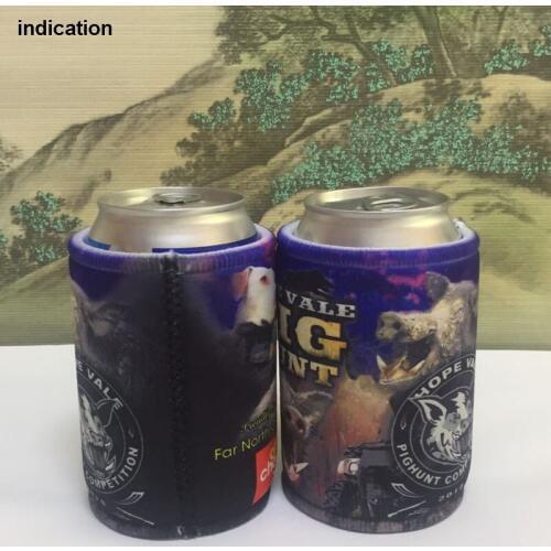 200pcs/lot Stubby Holders With Customized LOGO/Pattern Printed Thickness 5mm Can Coolers For Beer Wine Food Birthday Wedding