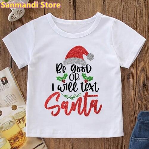 Kids Clothing Summer Top 2021 Winter Basic Tshirt for Baby Boy Girl T-shirt Children Lovely Christmas Present/Gift White T Shirt