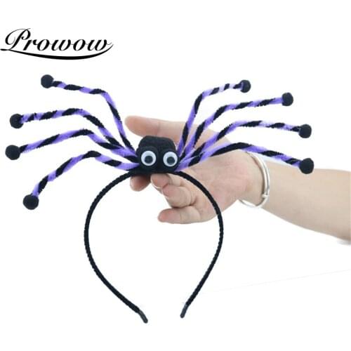 Prowow Halloween Kids Baby Girls Cosplay Headdress Simulation Spider Hair Props Party Birthday Childrens Girls Hair Accessories