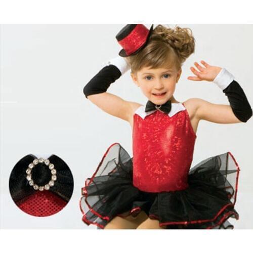 Children Jazz Dance Dress Girls Modern Dance Performance Suit Kids Jazz Dance Dress Performance Costumes Stage Show Wear D-0477