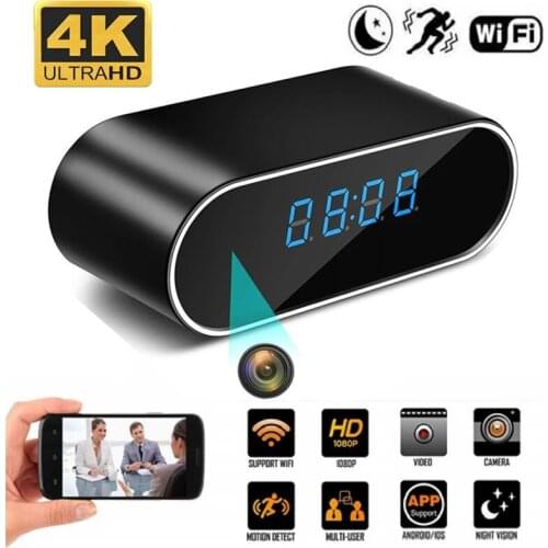 HD 1080P Wifi Clock Camera Mini IP Cam Video Audio DV DVR Recorder Night Vision Motion Detect Home Security P2P Micro Camcorder