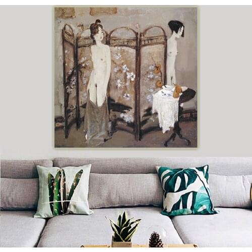 Holover Mikhail Guida"After Bath"Canvas Oil Painting Western Art Decor Poster Wall Art Aesthetic Home Room Interior Decoration