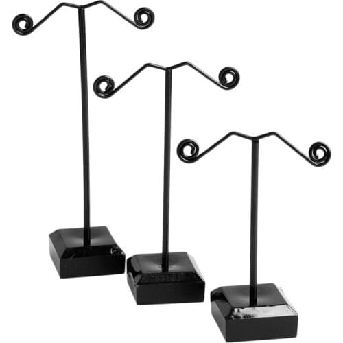 JAVRICK 3Pcs Earring Necklace Jewelry Metal Tree Display Stand Hanger Holder Show Rack