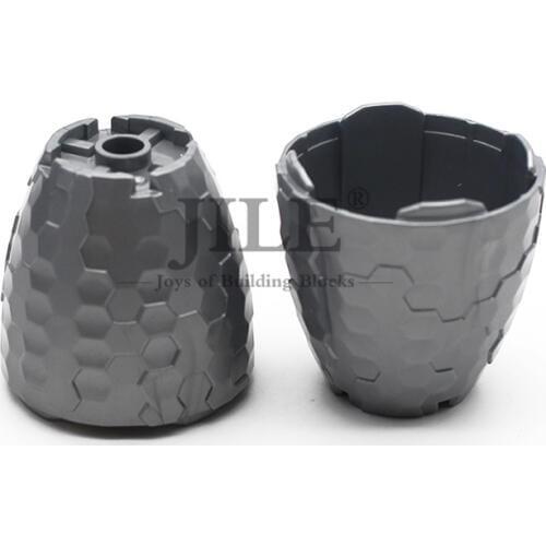 Moc Container Faceted 4x4x3 Alien Pod Section 11598 Eggshell Enlighten Building Block Bricks Compatible with Assembles Particles