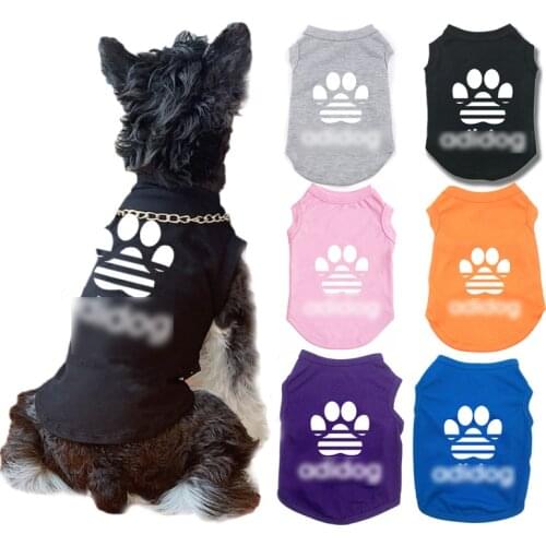 Summer Dog Shirt Pure Cotton Pet Clothes For Small Dogs French Bulldog Fashion Dog Cat Vest Puppy Clothing Fashion Printed