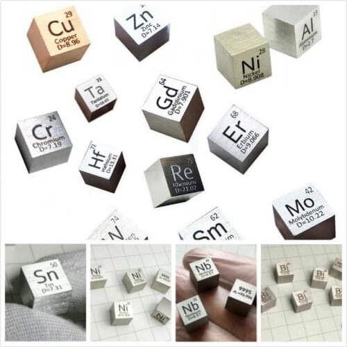 1pcs 25.4/25/10mm Element Cube Metal Density Cubes for Periodic Table Collection Niobium/yttrium/tungsten/zinc/cobalt