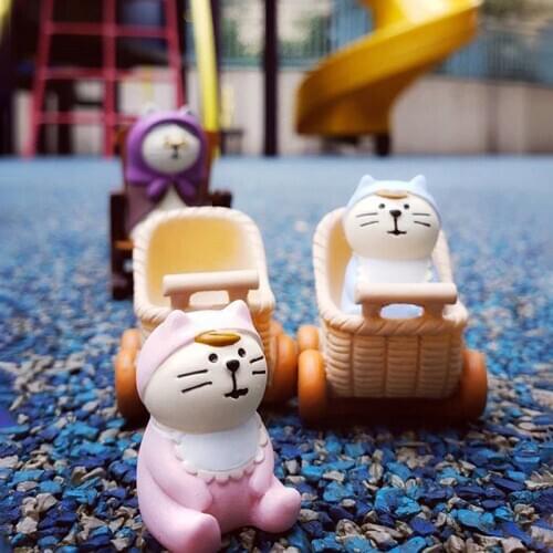 Miniature Kawaii Babay Cat Figurines Resin Crafts Lovely Bride Groom Fairy Garden Ornament Wedding Home Decoration Accessories