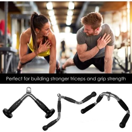 New Fitness Equipment Accessories Fitness Handle V-shaped Handle Rowing Handle Fitness Pull-down Bar Exercise Rod For Triceps