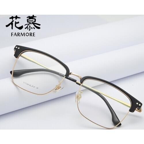 Big Face Full-Rim Glasses Frame Female with Myopia Glasses Option Retro Style Fashion Glasses Frame Male 00138