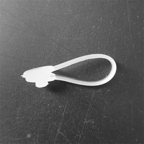 200pcs Plastic Hanging Wire Ring Buckle Lanyard Snap Button for Label Card Tag Holder on Mesh Inclined Cage in Retail Stores