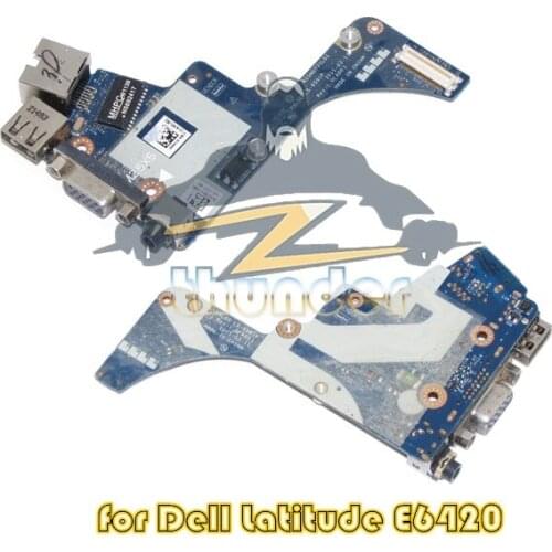 Genuine for Dell Latitude E6420 Audio Ethernet USB VGA Port Board CN-0CYXNG LS-6591P