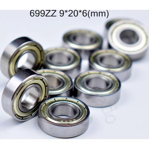 699ZZ 9*20*6(mm) 10pieces free shipping ABEC-5bearings metal Sealed Miniature Mini Bearing 699 699Z 699ZZ chrome steel bearing