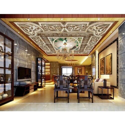 Custom wallpaper for walls 3 d for living room 3d ceilings Bird New Chinese Ceiling